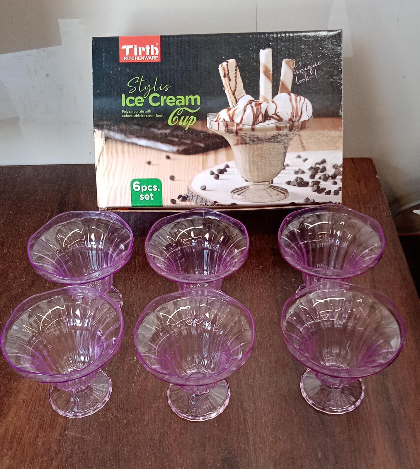 8216 Crystal Plastic Ice-Cream Bowl, Home & Kitchen Serving Platter or Dessert Cup for Sundae, Sweets, Snacks, Fruit, Pudding, Nuts or Dip, Serving Bowls (Crystal Cups, Set of 6) 8216 Crystal Plastic Ice-Cream Bowl, Home & Kitchen Serving Platter or Dessert Cup for Sundae, Sweets, Snacks, Fruit, Pudding, Nuts or Dip, Serving Bowls (Crystal Cups, Set of 6)
